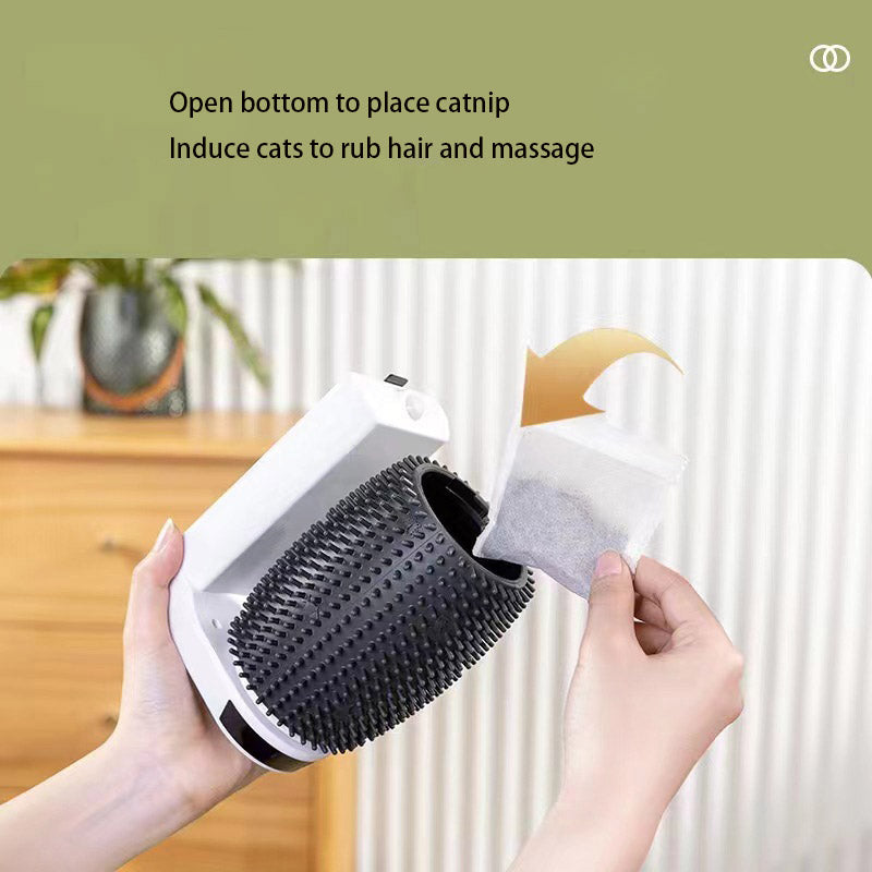 Brosse automatique intelligente pour chat, brosse à frotter pour coin, griffoir pour chat, massage pour éliminer les poils morts, masseur pour chat