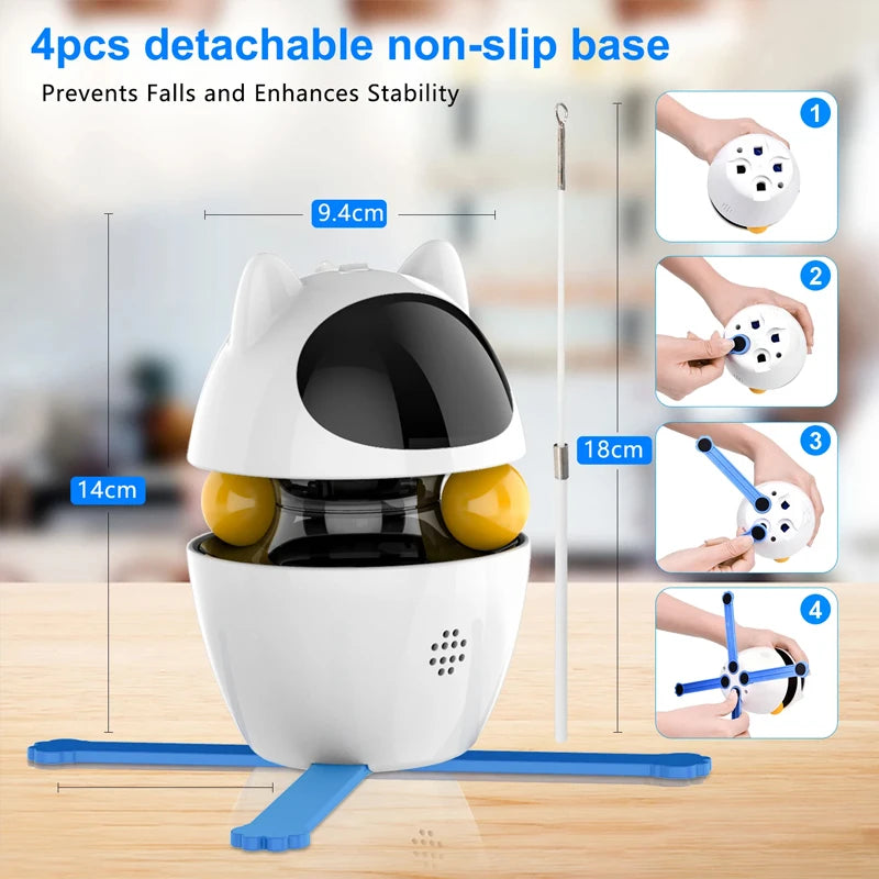 Jouet laser rechargeable par USB 4 en 1 pour chats Jouets interactifs électriques d'intérieur avec balle Chat domestique Taquiner les chat
