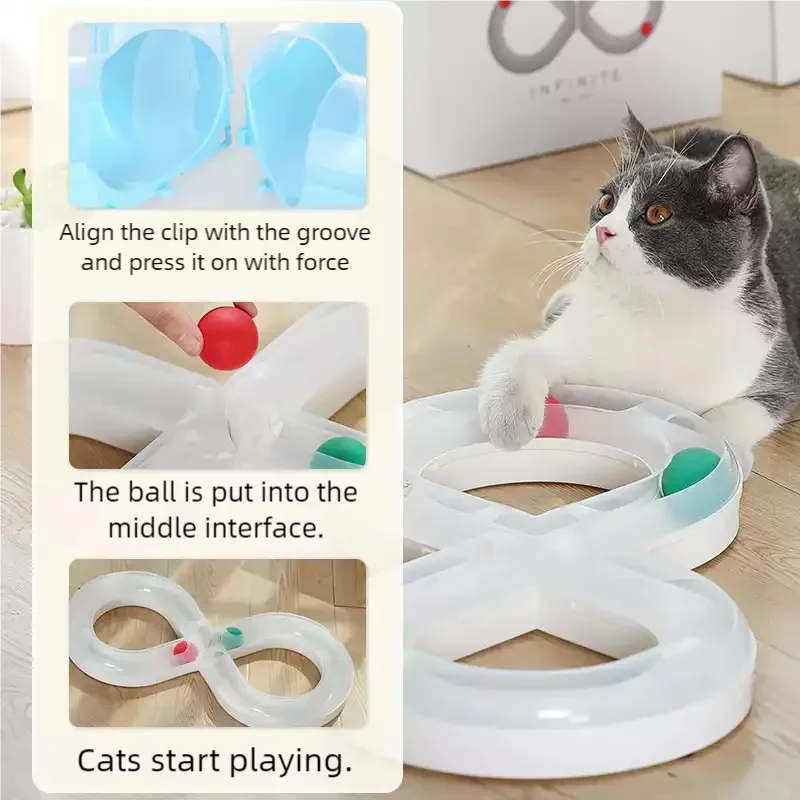 New Cat Toys Are Used To Relieve Boredom Cat Turntable Track Ball Kitten Cuddling Stick Pet Cat Consumption of Physical Products