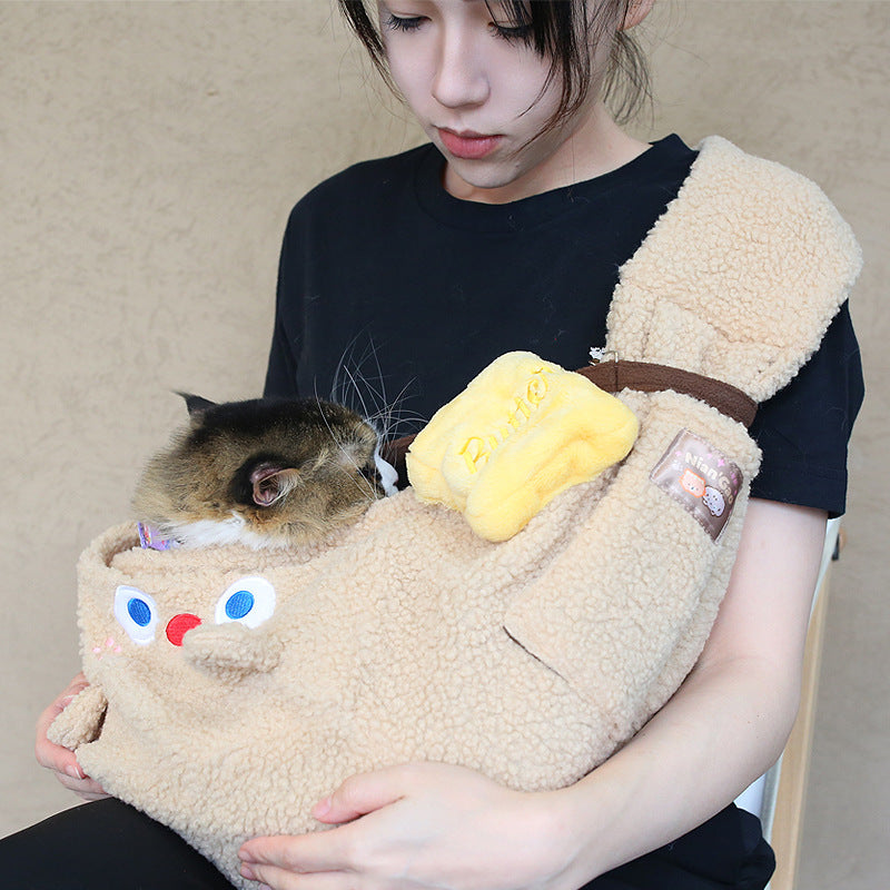 Sac à bandoulière mignon pour animaux de compagnie Sac à dos confortable et pratique pour petits chiens