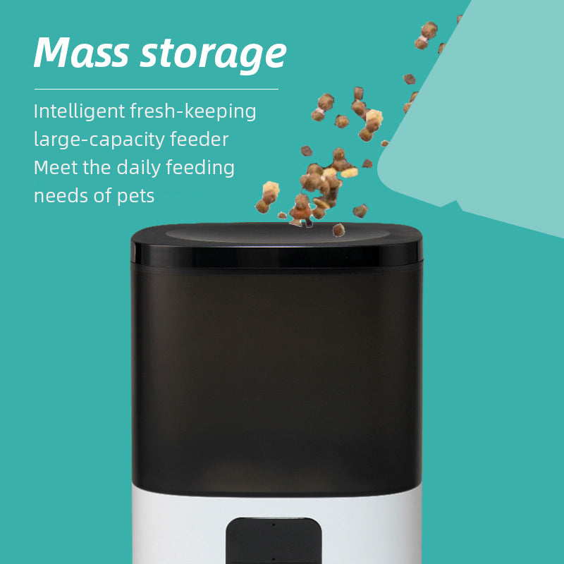 Distributeur automatique de nourriture pour animaux domestiques Wifi Smart APP à usage domestique avec puce électronique pour chiens et chat Distributeur automatique de nourriture pour animaux domestiques