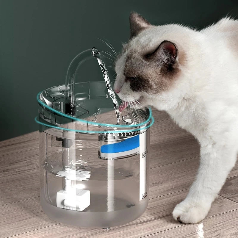 Distributeur d'eau pour animaux de compagnie à circulation automatique, intelligent, à température constante, électrique et silencieux.