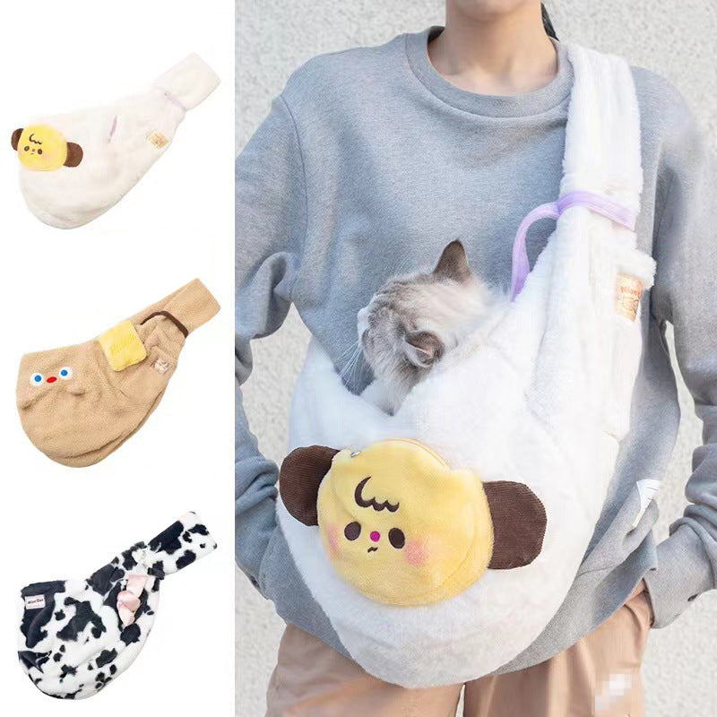 Sac à bandoulière mignon pour animaux de compagnie Sac à dos confortable et pratique pour petits chiens