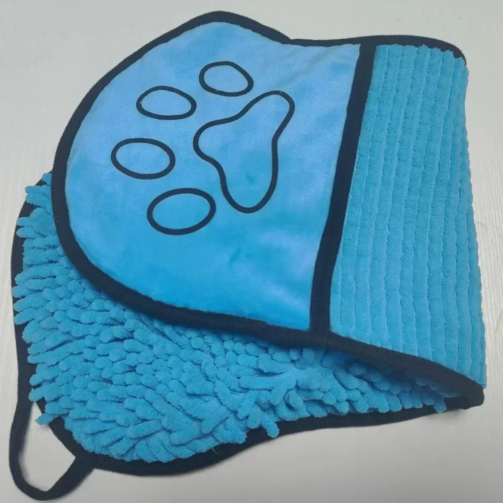 Serviette de bain super absorbante pour animaux de compagnie Serviettes pour chat à séchage rapide Peignoir pratique et doux Gant de toilette pour animaux de compagnie Accessoires pour chiens