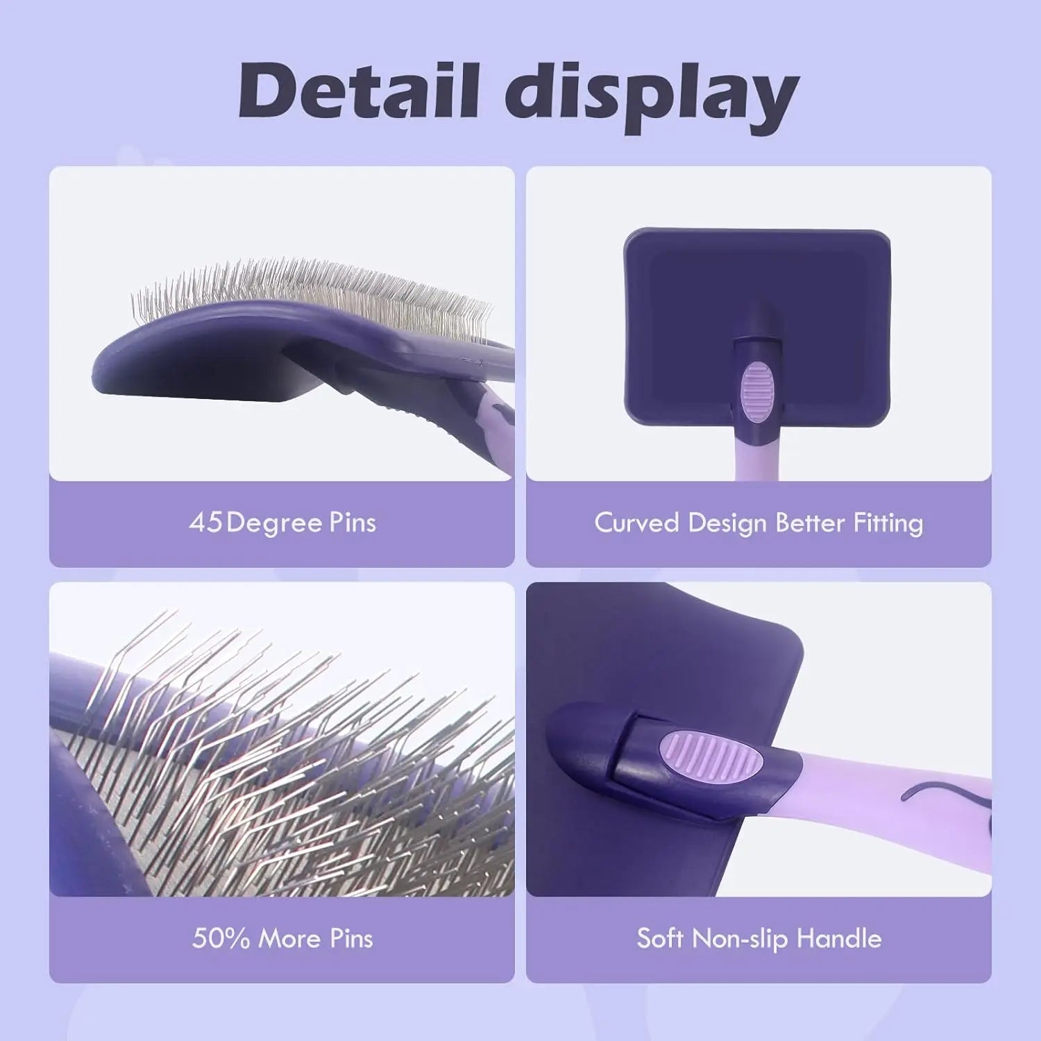 Brosse pour chiens pour toilettage des caniches Brosse démêlante pour démêler les poils des caniches, bergers allemands, pitbulls, yorkshires et retrievers Bain