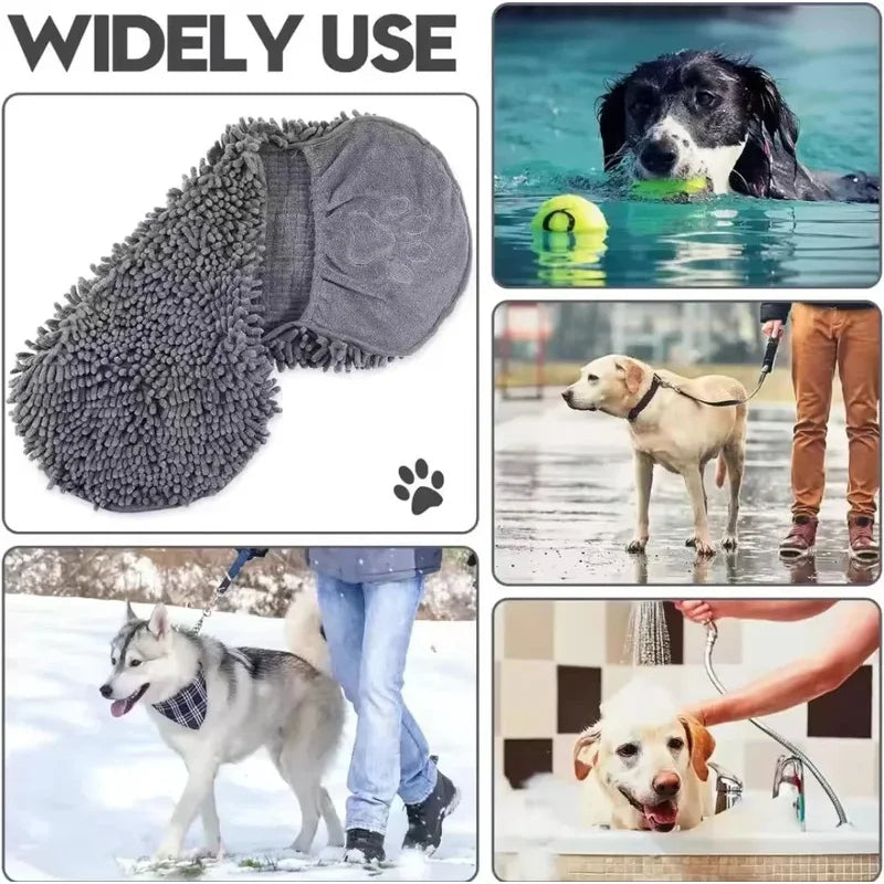 Serviette de bain super absorbante pour animaux de compagnie Serviettes pour chat à séchage rapide Peignoir pratique et doux Gant de toilette pour animaux de compagnie Accessoires pour chiens