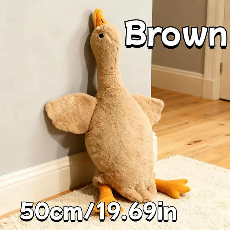 Peluche colorée en forme de canard de 50 cm pour chats et chiens, compagnon relaxant pour animaux de compagnie, compagnon pour chiens apaisant l'anxiété, cadeau pour libérer l'énergie des animaux de compagnie