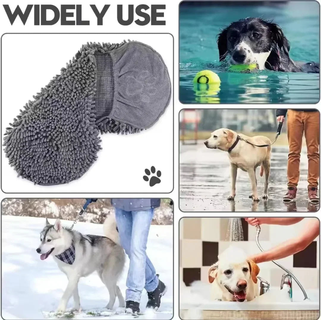 Serviette de bain super absorbante pour animaux de compagnie Serviettes pour chat à séchage rapide Peignoir pratique et doux Gant de toilette pour animaux de compagnie Accessoires pour chiens