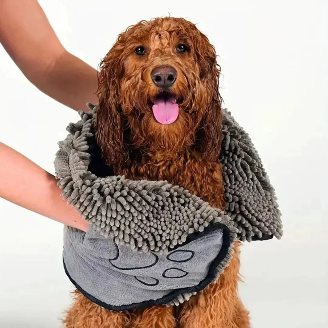 Serviette de bain super absorbante pour animaux de compagnie Serviettes pour chat à séchage rapide Peignoir pratique et doux Gant de toilette pour animaux de compagnie Accessoires pour chiens