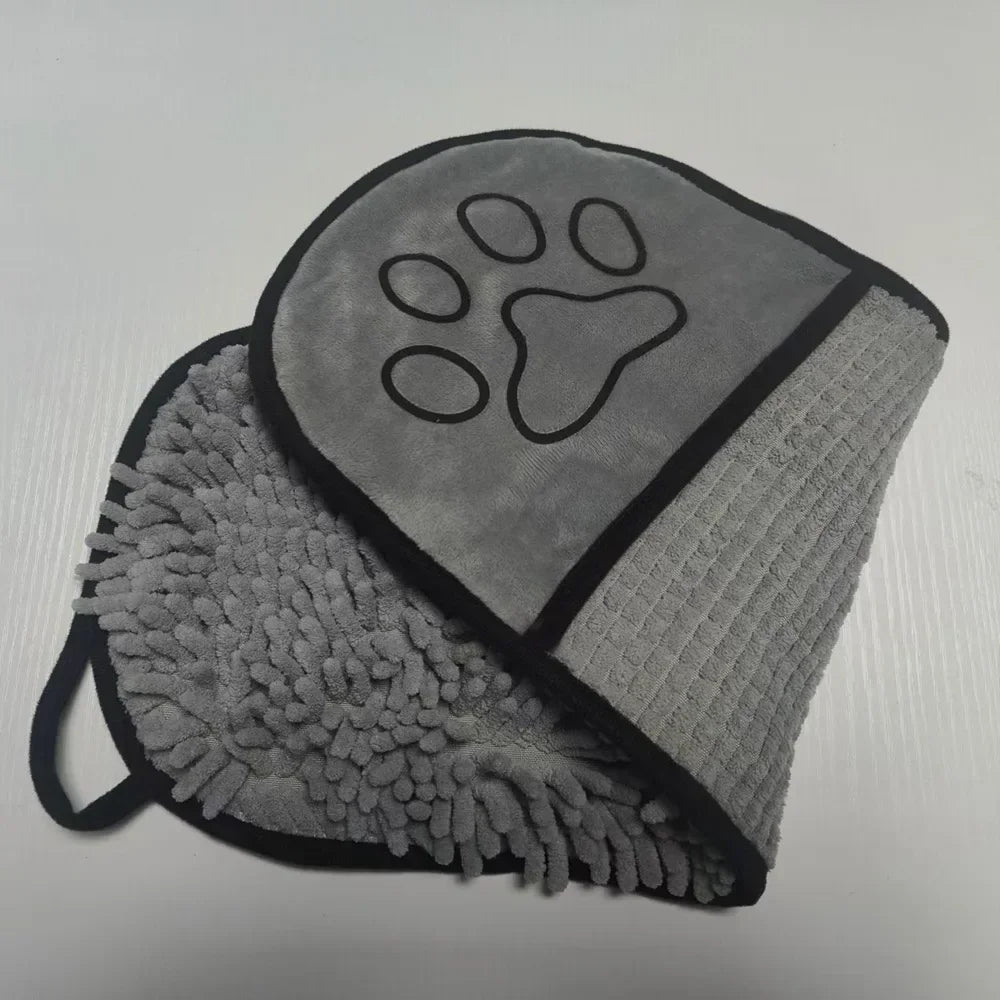 Serviette de bain super absorbante pour animaux de compagnie Serviettes pour chat à séchage rapide Peignoir pratique et doux Gant de toilette pour animaux de compagnie Accessoires pour chiens